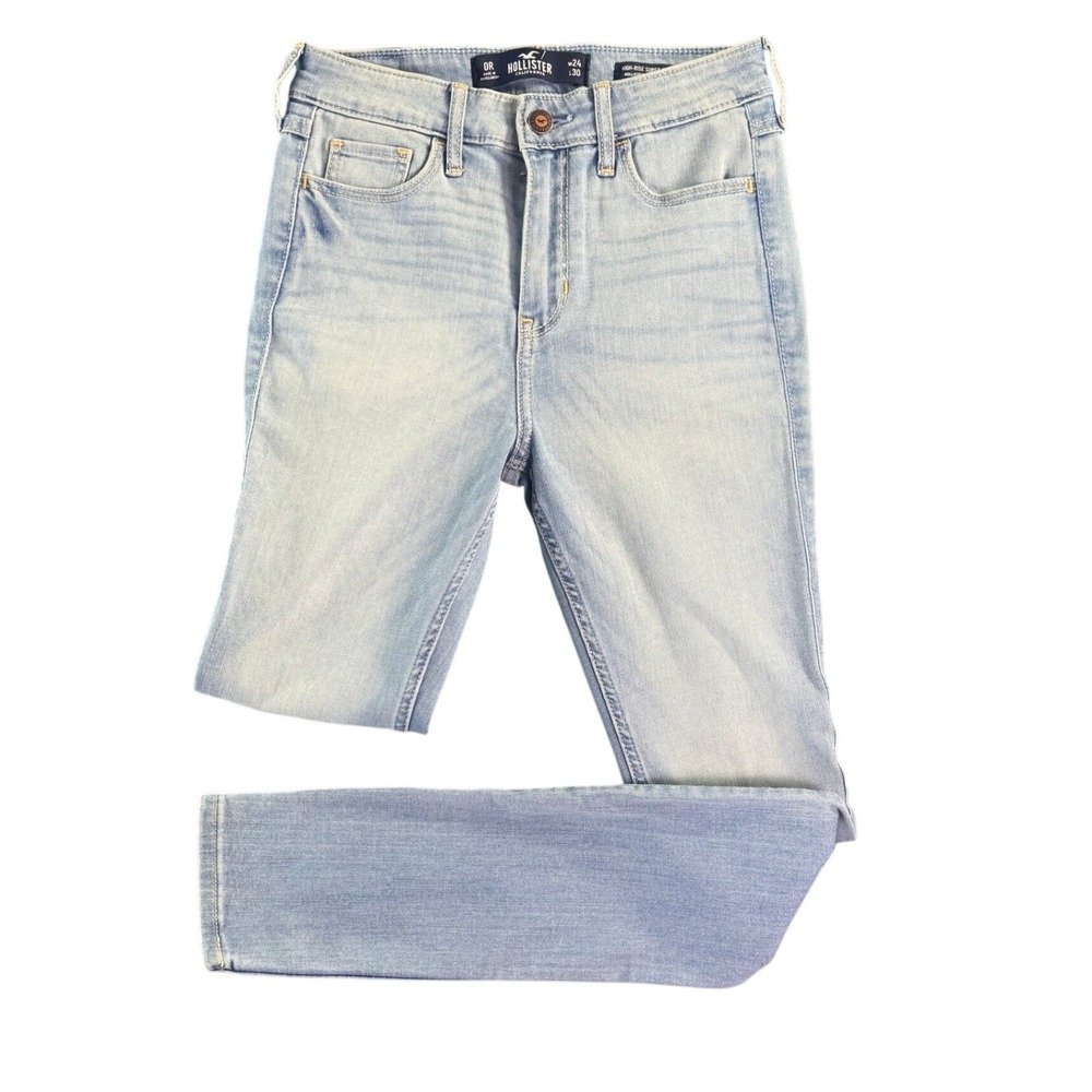Y2K Hollister High-Rise Super Skinny Jeans Light Wash Classic Stretch 0R W24 L30